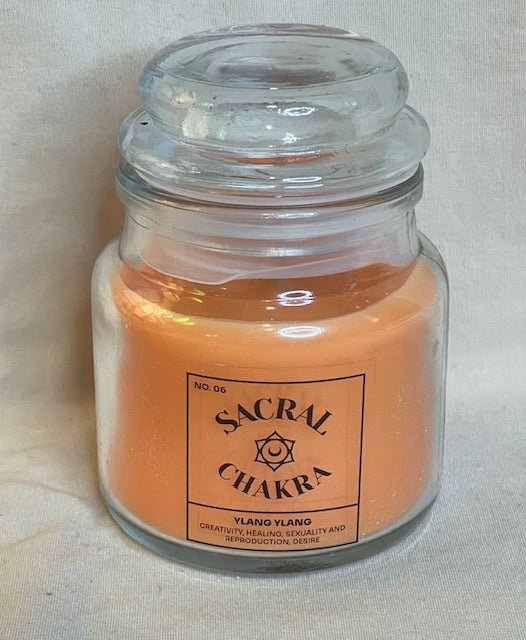 Sacral Chakra Soy Wax Ylang Ylang Scented Candle