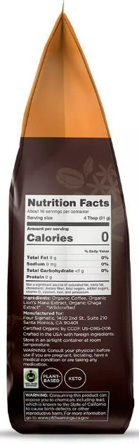 Mushroom Coffee Four Sigmatic Think Mental Focus & Energy