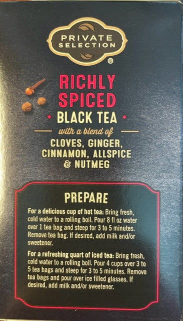 Té de hierbas Selección privada Té negro Chai especiado