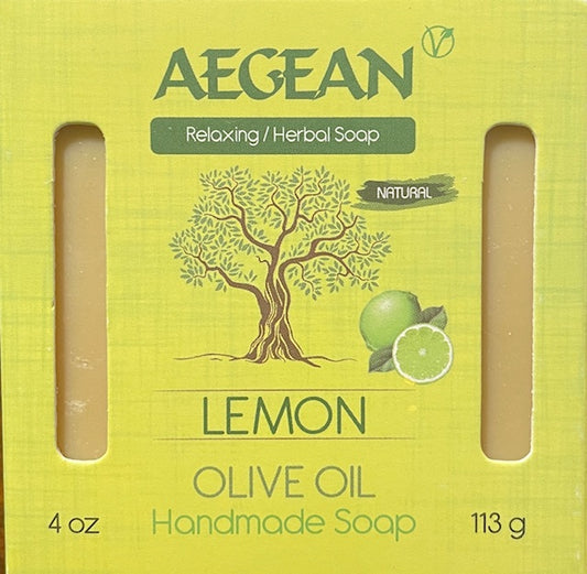 Aegean Handmade Lemon Olive Oil Natural Bath Soap