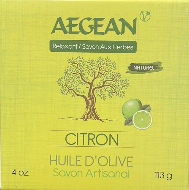 Aegean Handmade Lemon Olive Oil Natural Bath Soap