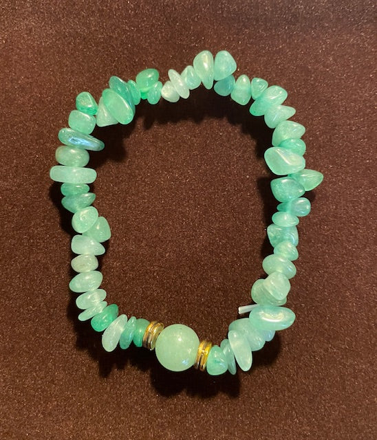 Stone Bracelet Green Aventurine 7" - Stretch