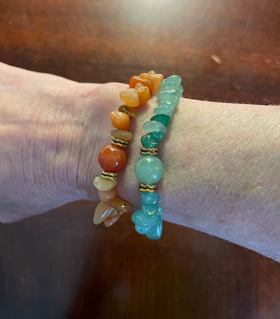 Stone Bracelet Green Aventurine 7" - Stretch