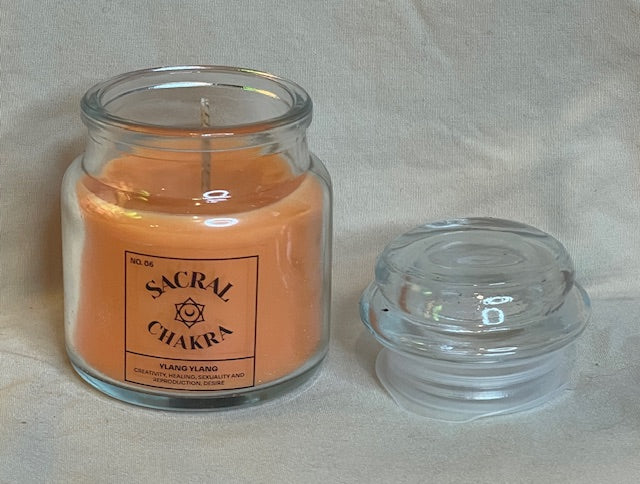 Sacral Chakra Soy Wax Ylang Ylang Scented Candle
