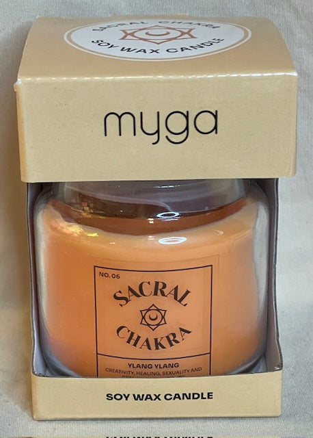 Sacral Chakra Soy Wax Ylang Ylang Scented Candle