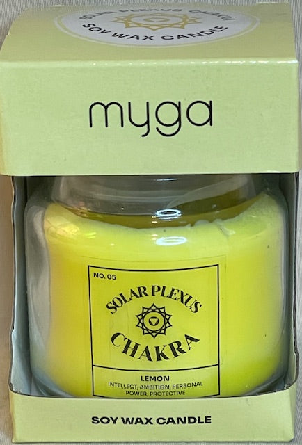 Solar Plexus Chakra Soy Wax Lemon Scented Candle