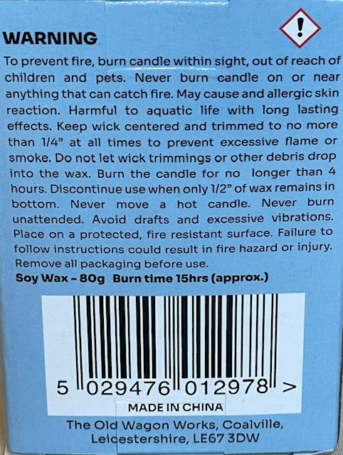 Throat Chakra Soy Wax Eucalyptus Scented Candle