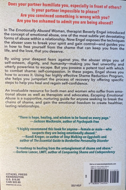 Escaping Emotional Abuse, Healing from the Shame You Don't Deserve