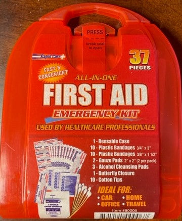 First Aid Emergency Kit in a Mini Travel Case