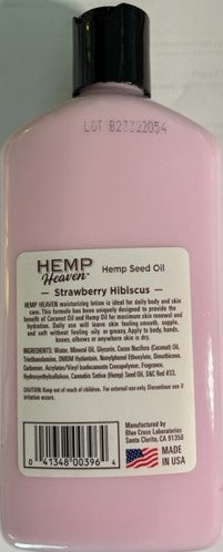 Loción corporal natural Hemp Heaven Fresa Hibisco