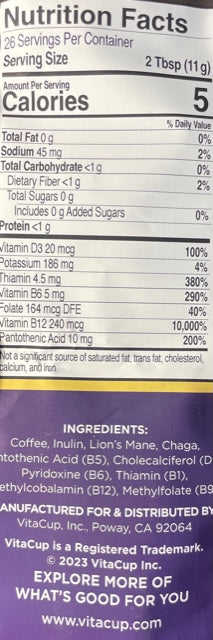 Taza Vita de Café con Hongos Focus Memoria y Claridad