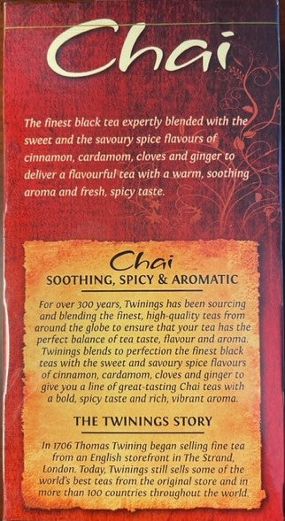 Herbal Tea Twining's of London Chai