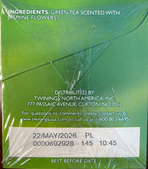 Herbal Tea Twining's of London Jasmine Green Tea