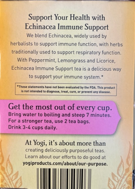 Herbal Tea Yogi Echinacea Immune Support