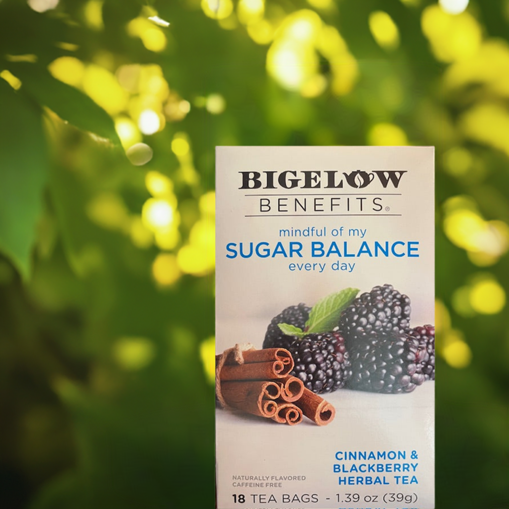 Herbal Tea Bigelow Benefits Sugar Balance Cinnamon & Blackberry - 18 bags