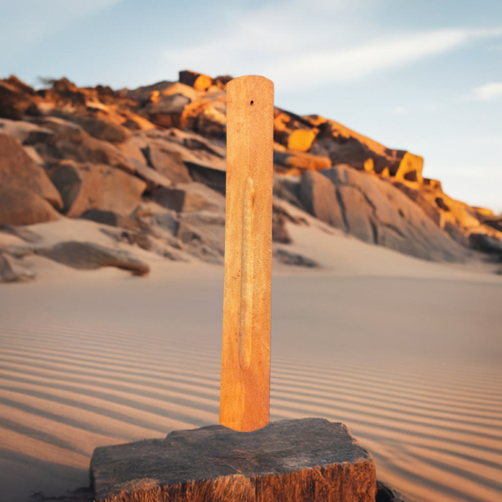 Porta Incienso Madera Natural