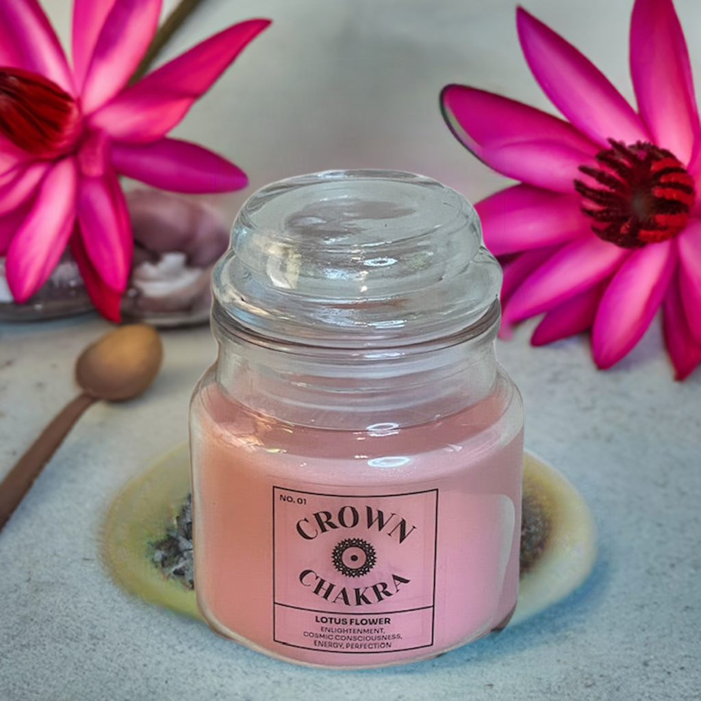 Crown Chakra Soy Wax Lotus Scented Candle