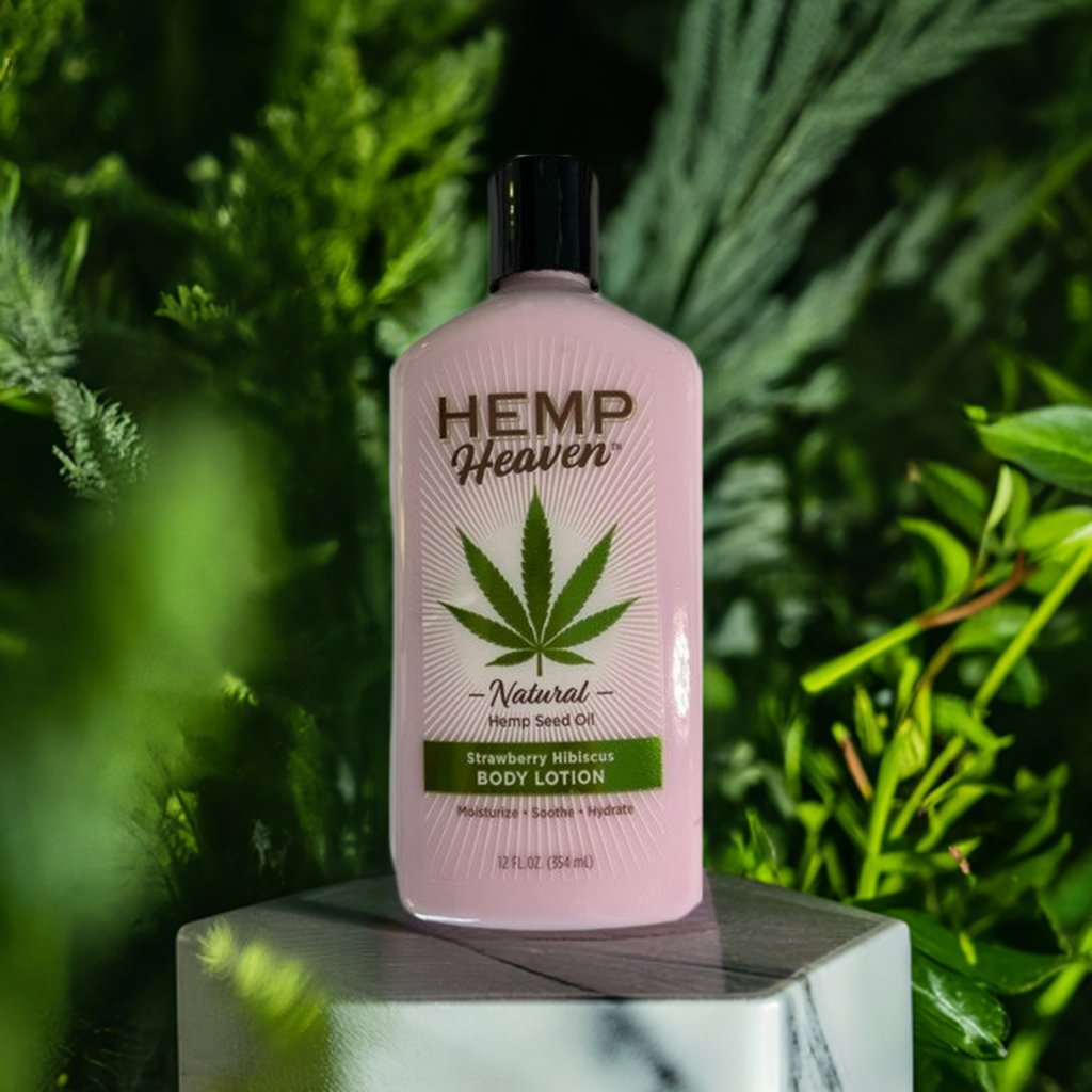 Loción corporal natural Hemp Heaven Fresa Hibisco