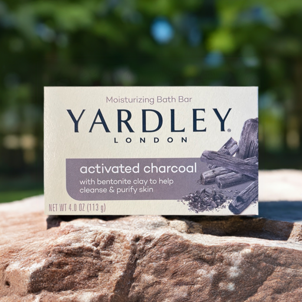 Barra de baño hidratante de carbón activado Yardley London con arcilla de bentonita