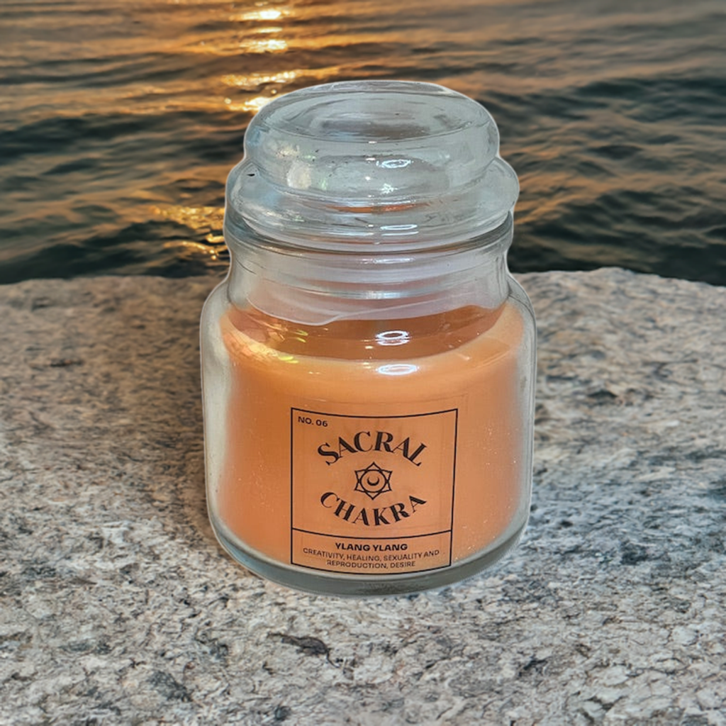 Sacral Chakra Soy Wax Ylang Ylang Scented Candle