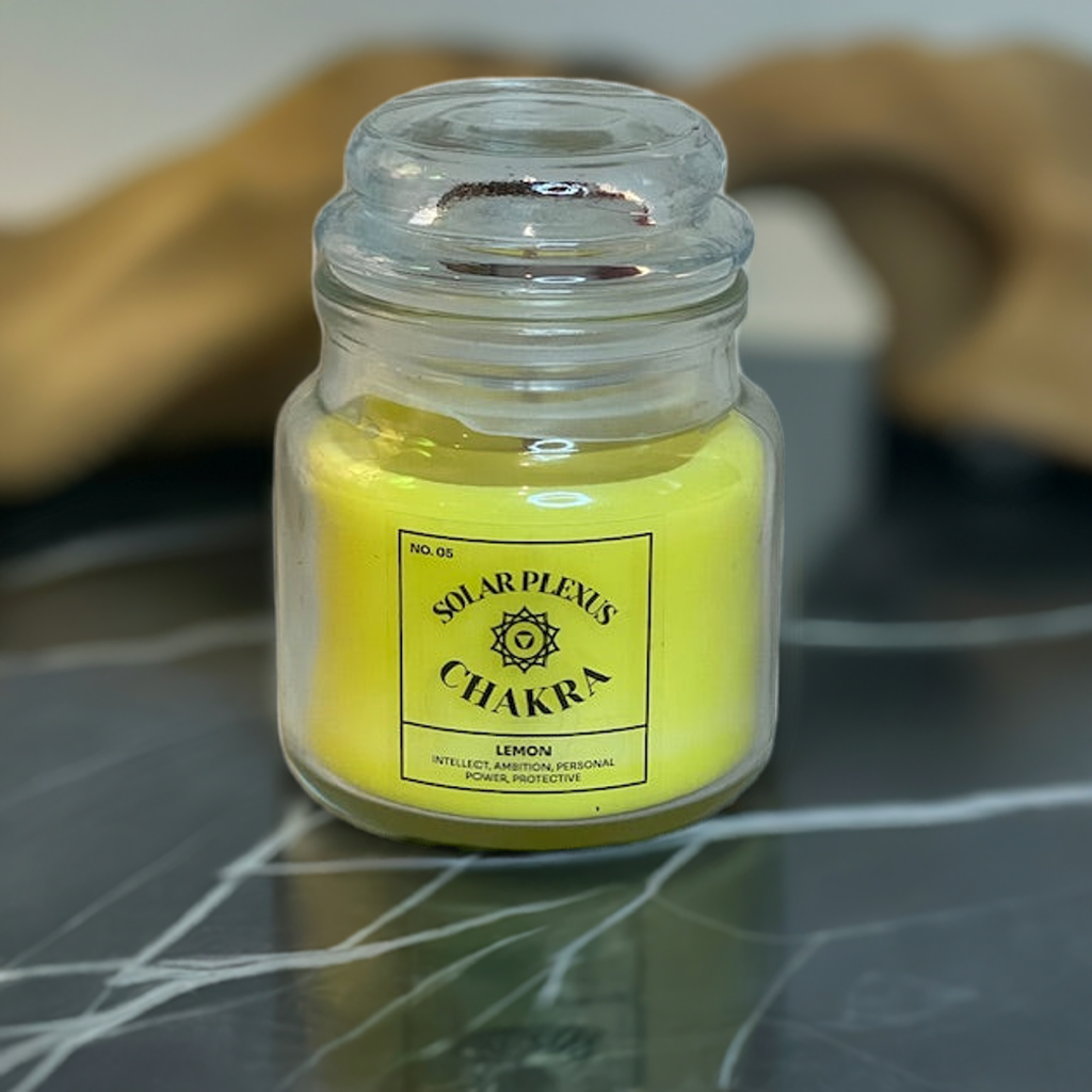 Solar Plexus Chakra Soy Wax Lemon Scented Candle