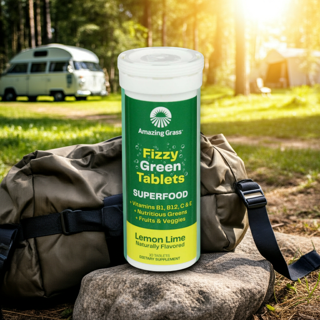 Amazing Grass Superfood Fizzy Green Tablets Lemon Lime Flavor
